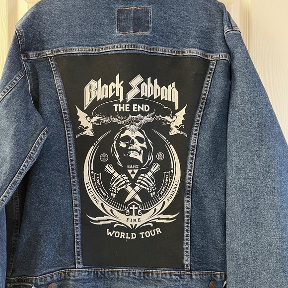 Black Sabbath Mens denim Jacket size XL (Ozzy) - Picture 1 of 5